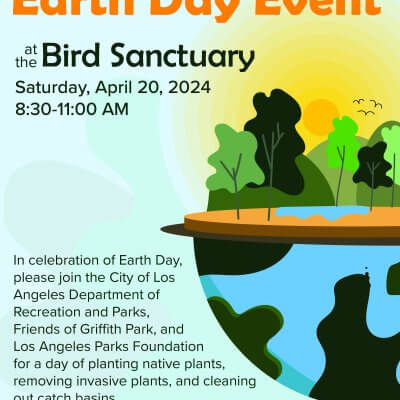 Earth Day Event at the Bird Sanctuary: Saturday, April 20th, 2024